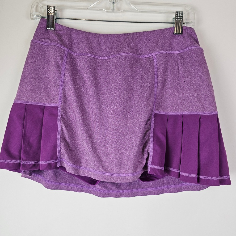 Head Womens Purple Pleated Tennis Skort Medium Athletic Golf Skirt with Shorts